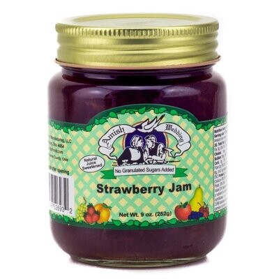 Amish Wedding Naturally Juice Sweetened Strawberry Jam 9oz