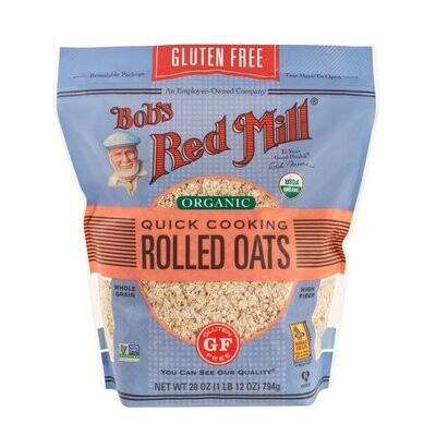 Bob&#39;s Red Mill Gluten Free Organic Quick Cooking Rolled Oats 32 OZ