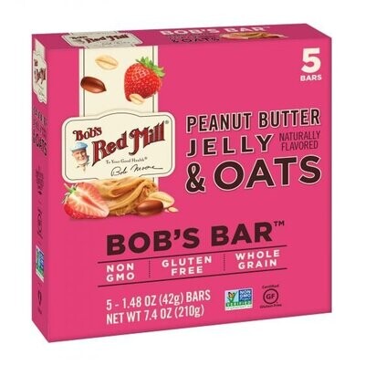 Bob&#39;s Red Mill Gluten Free Peanut Butter &amp; Jelly Oat Bar 5pk 5 PK