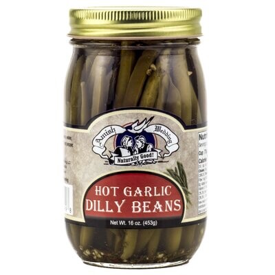Amish Wedding Hot Garlic Dilly Beans 16oz