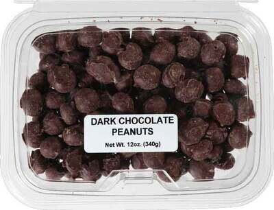 Dark Chocolate Covered Peanuts Tub 12 OZ