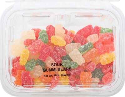 Gummi Sour Bears Candy Tub 16 OZ