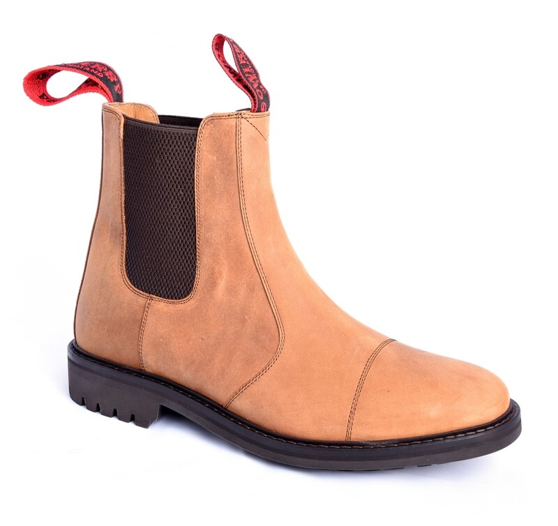 The Sowerby Stanton - Brown Greasy Leather Stitched Cap Dealer Boots