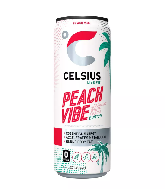 Celsius Sparkling Peach Vibe Energy Drink