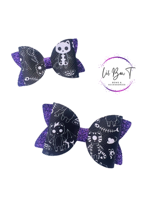 Skeleton Cat Bow
