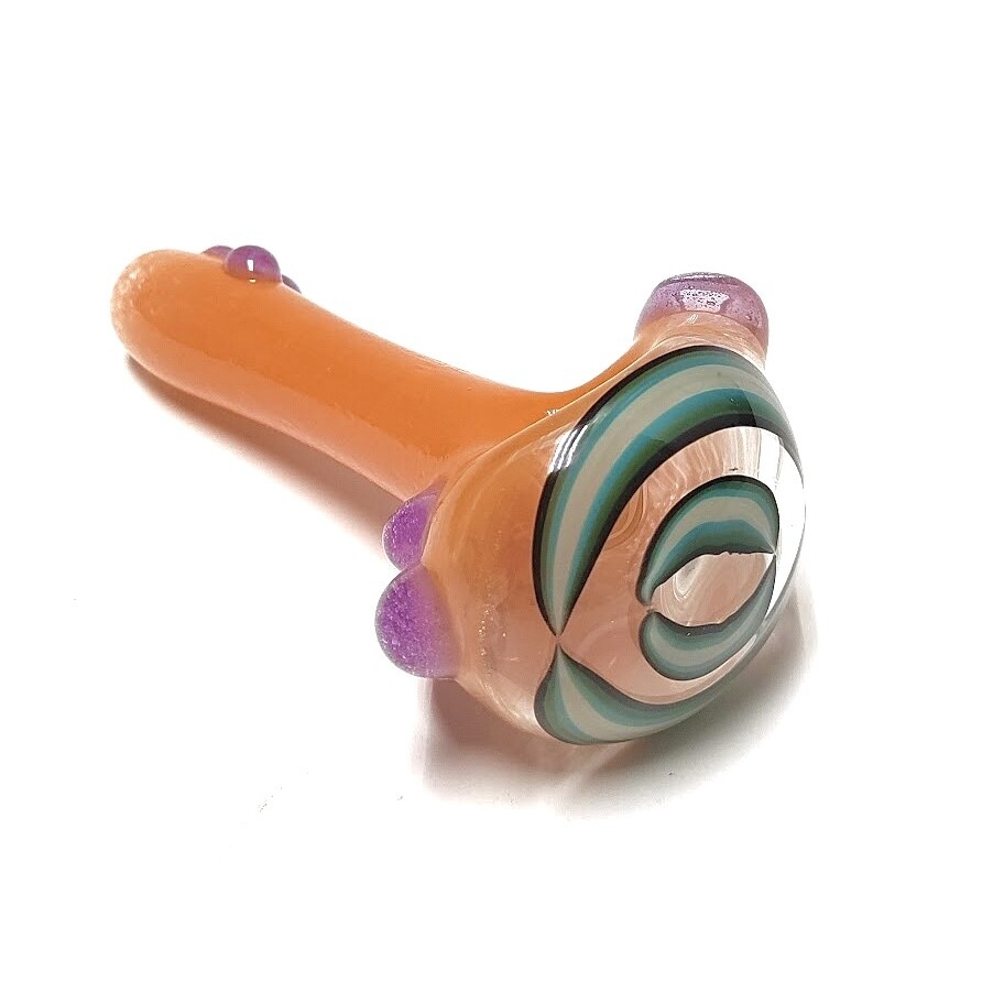 Michigan - Large Orange Spoon, Color: purple accents