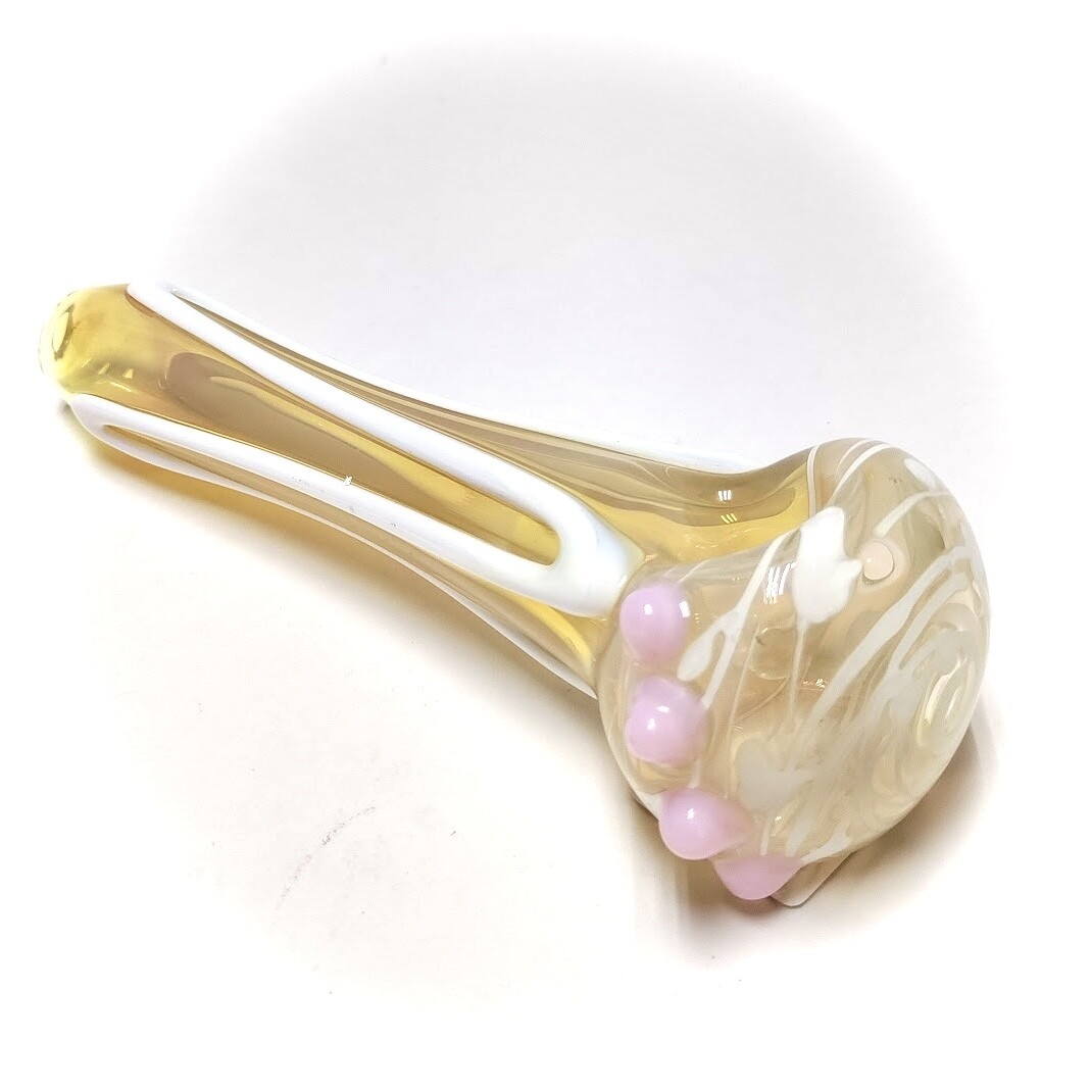 Textured 6&quot; Pipe - gold/white/pink