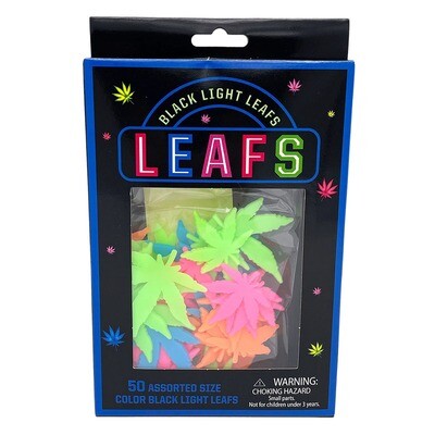 Blacklight Glow Leaf stickers