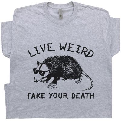 Graphic Tee - Live Weird Possum