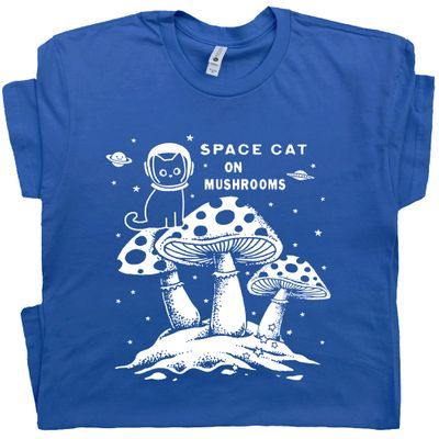 Graphic Tee - Spacecat Mushroom