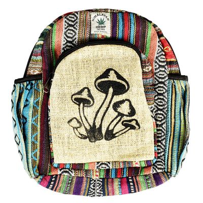 Himalayan Hemp Mushroom - mini backpack - 10&quot;x11&quot;