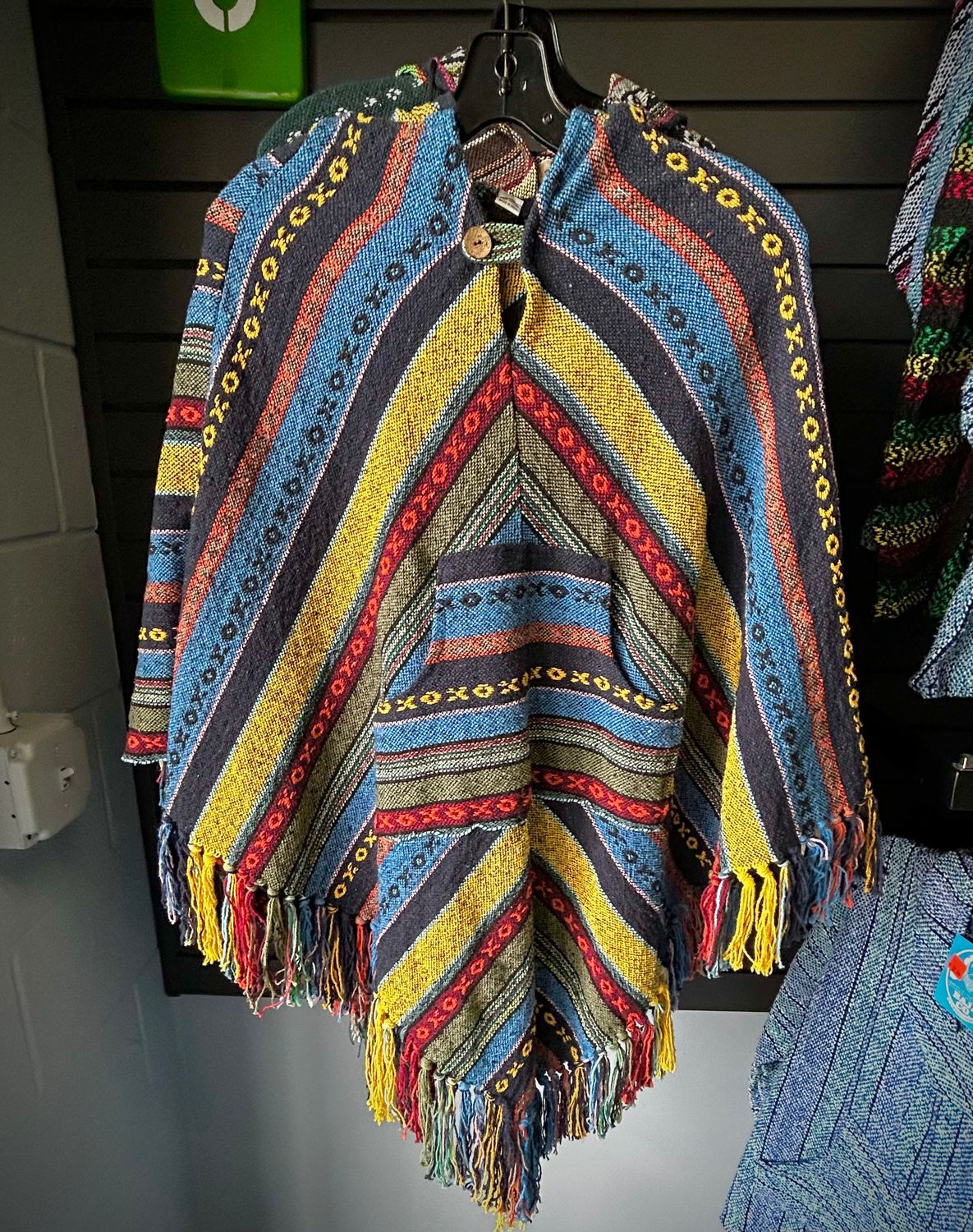 Southwest Hooded Poncho w/ pocket