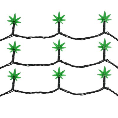 Mini Hemp Leaf LED 16ft String Lights