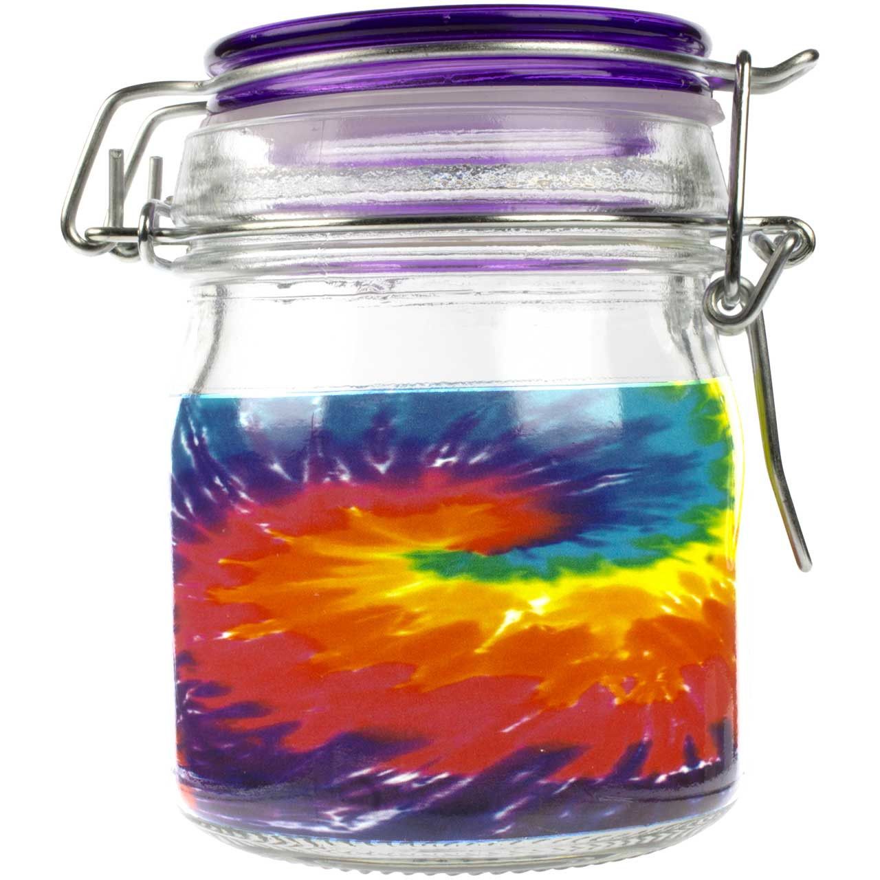 Clamp Lid Stash Jar - tie dye