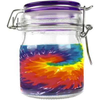 Clamp Lid Stash Jar - tie dye