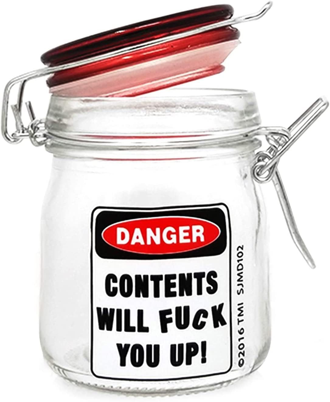 Clamp Lid Stash Jar - Contents will F*ck You Up
