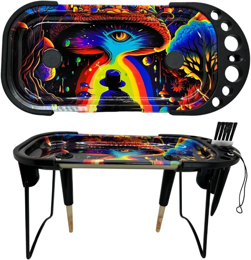 Elevated Metal Rolling Tray &amp; Cone Loader Kit