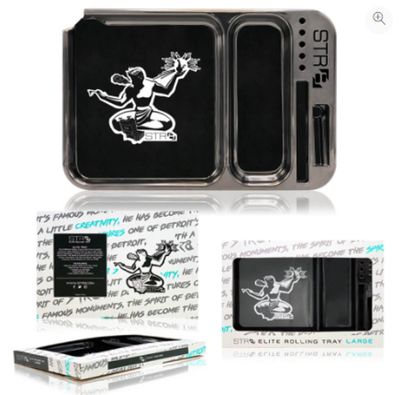 Str8 Elite Rolling Tray - large - black