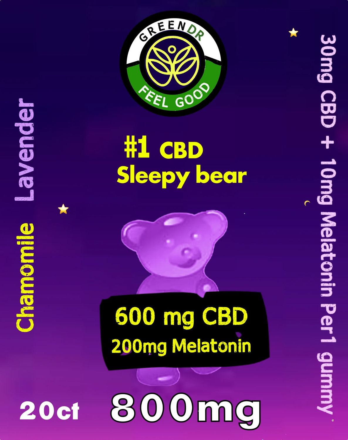 Green Dr. CBD Night Gummies, Size: 20 count