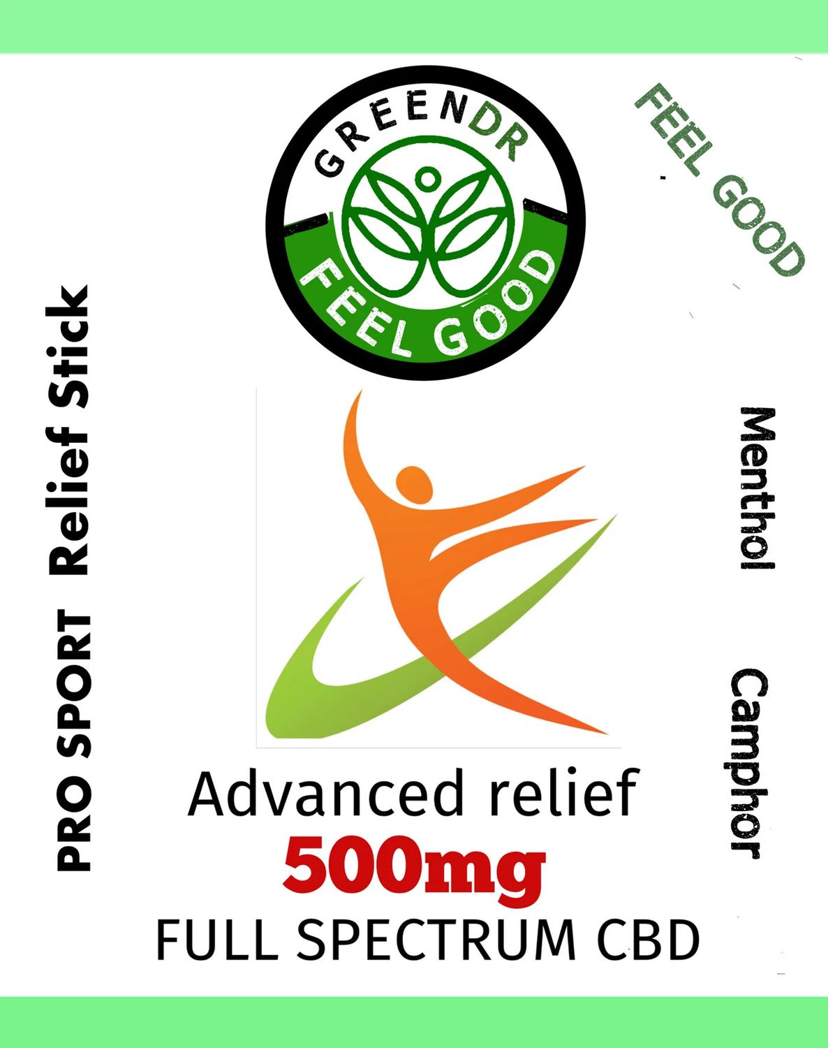 Green Dr. CBD Sport Stick, Size: 500mg