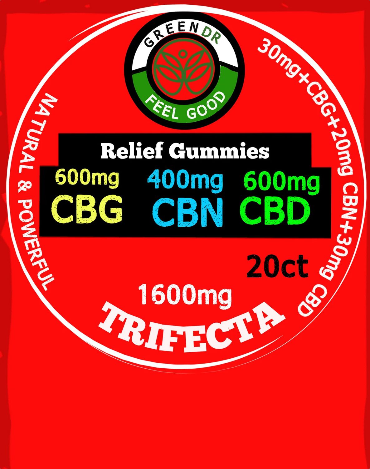 CBD Trifecta Pain Relief Gummies - 20ct