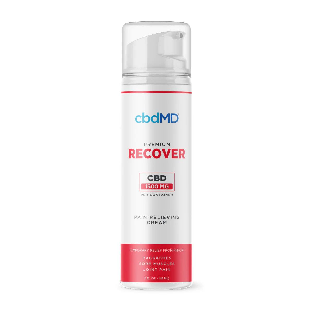 CBD Recover Cream Pump, Size: 1500mg