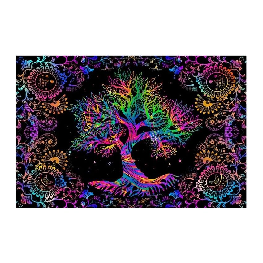 A Special Tree Blacklight Tapestry 81&quot;x53&quot;
