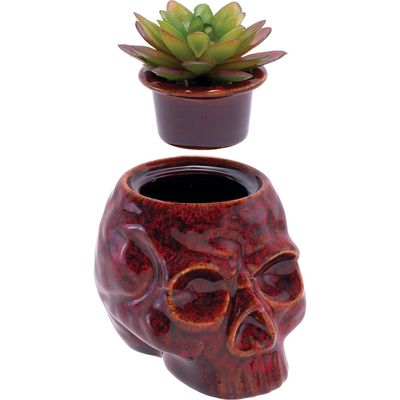 Skull Planter Stash Jar