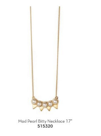 Mod Pearl Bitty Necklace|Gold