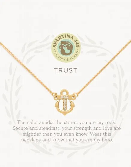 Sea La Vie Necklace 18&quot; Trust/Anchor Gold