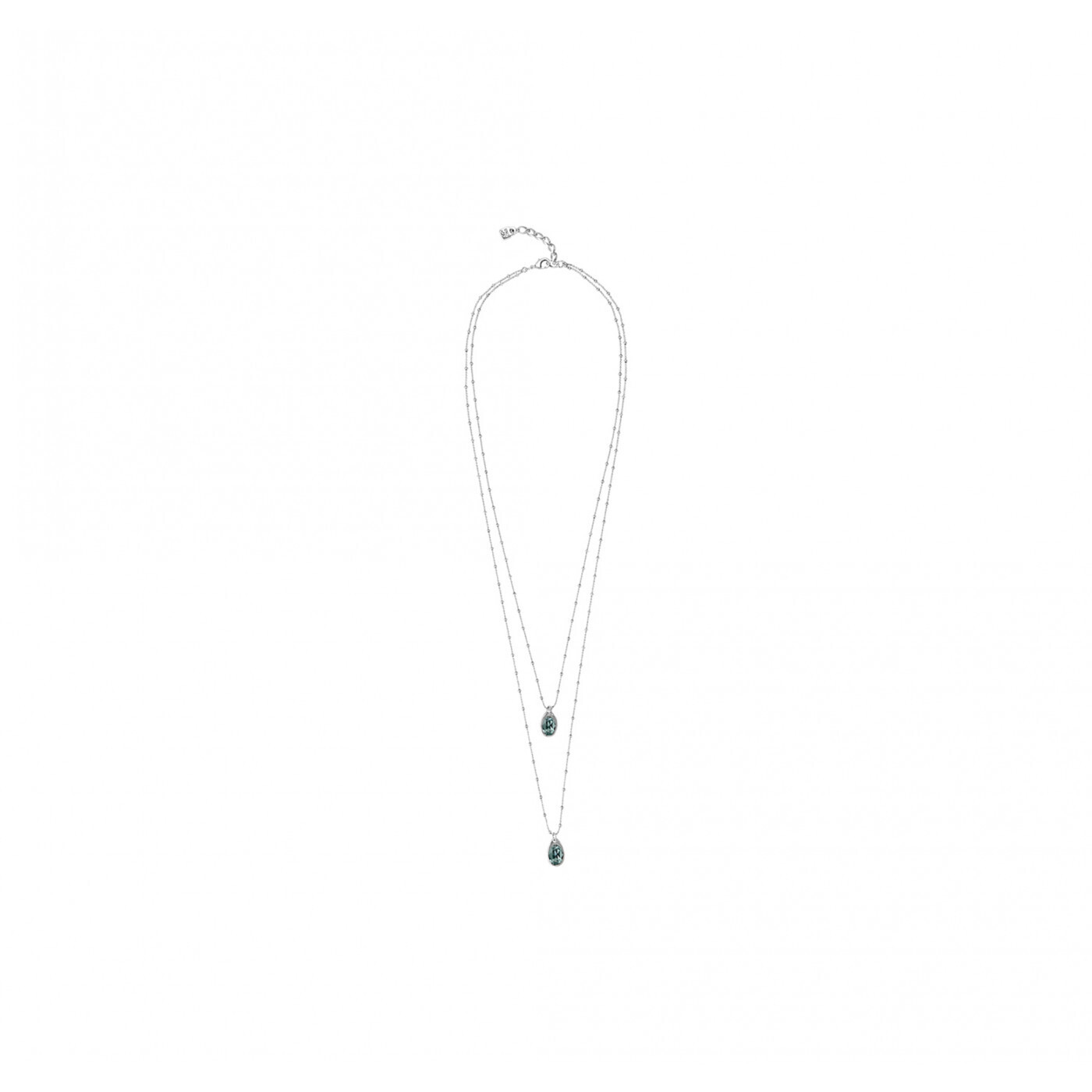 Alulas long double silver necklace