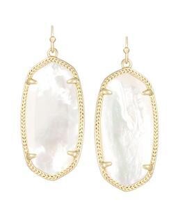 Elle Earrings Gold Ivory Mother of Pearl