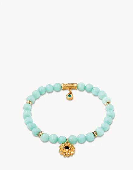 Stretch Bracelet 6mm Aqua/Urchin