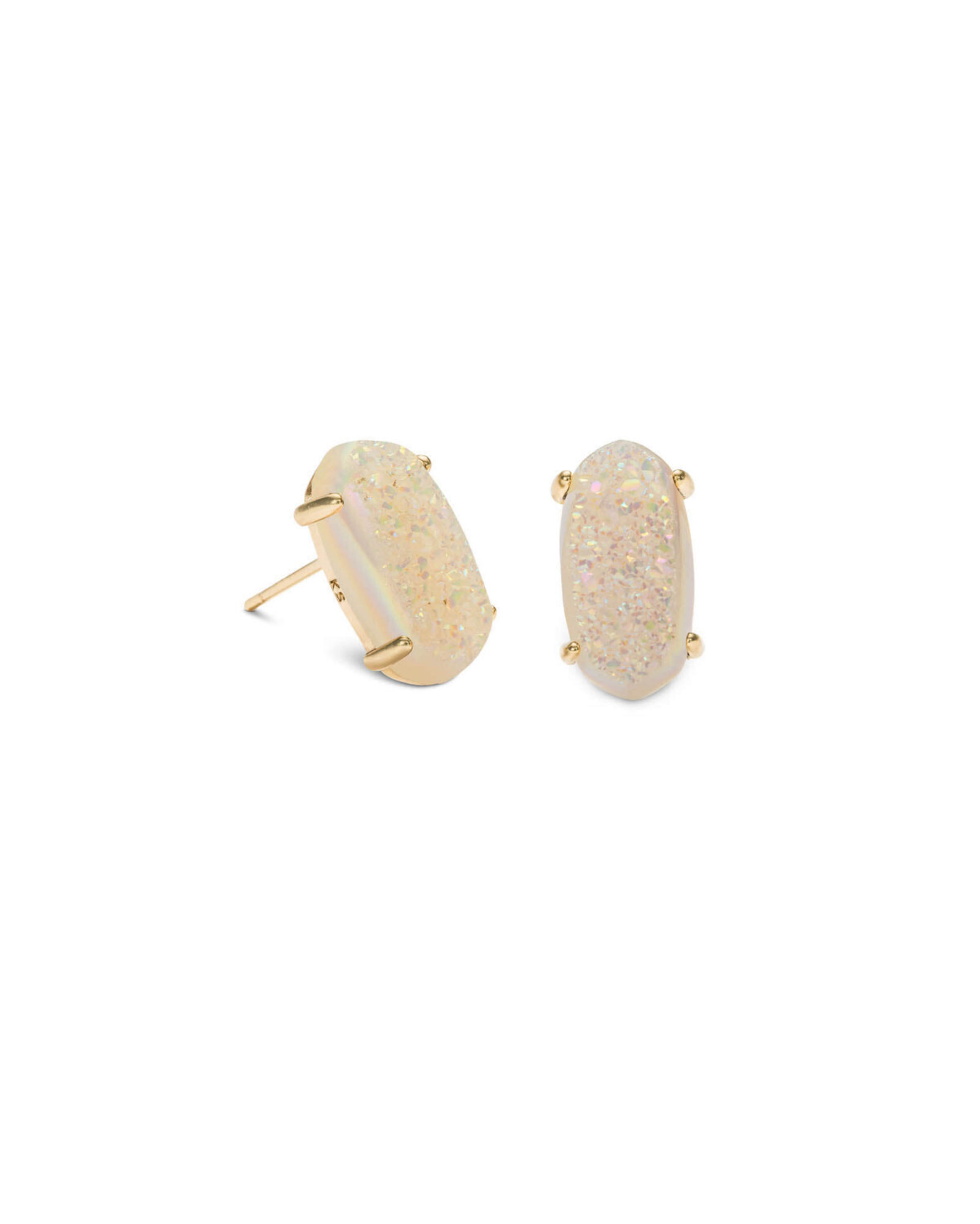 Earring Betty Gold Iridescent Drusy