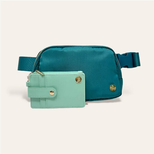 Belt Bag &amp; Wallet Set, Color: Brilliant Teal