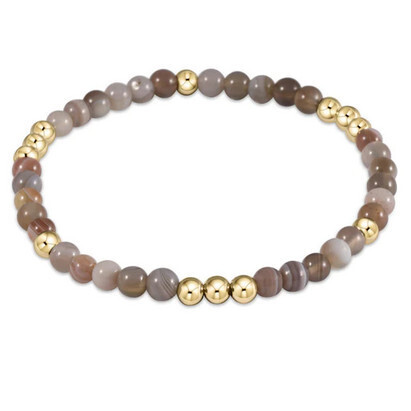 Bracelet Worthy Pattern 4mm, Color: Matte Botswana Agate