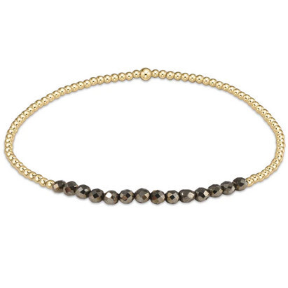 Beaded Bracelet Gold Bliss 2mm, Color: Botswana Agate