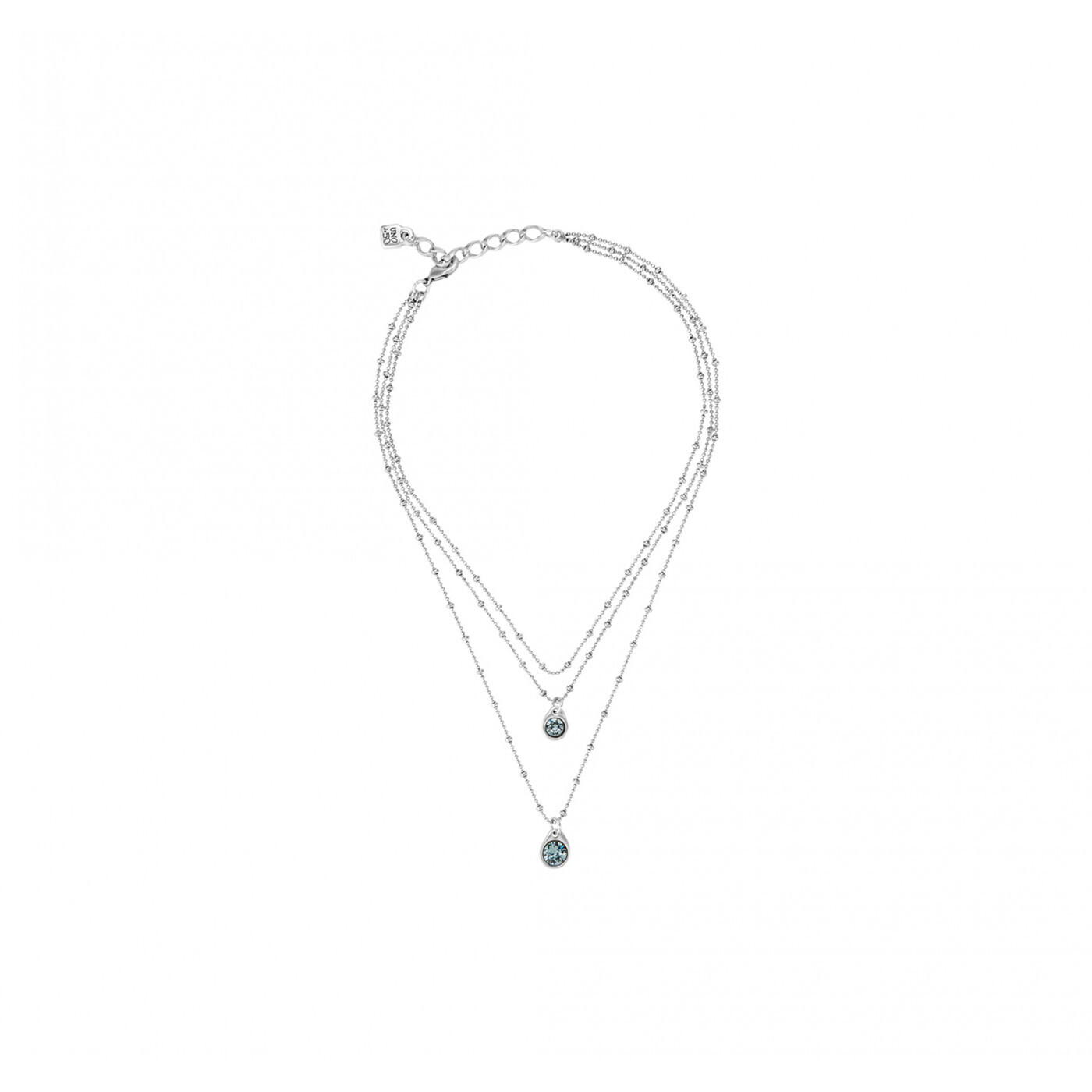 Star&#39;s Rain Triple Strand Necklace w/Crystals