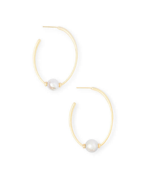 REGINA EARRING GOLD BAROQUE PEARL