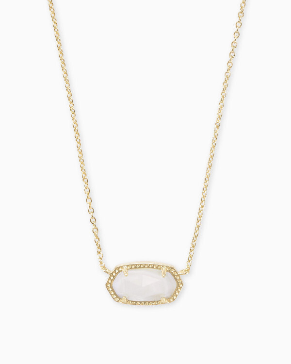 Elisa Necklace Gold White Mother of Pearl