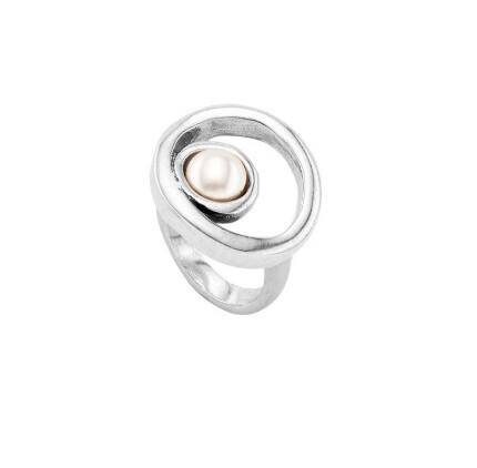 Make A Wish Ring in Silver w/Pearl Sz 7
