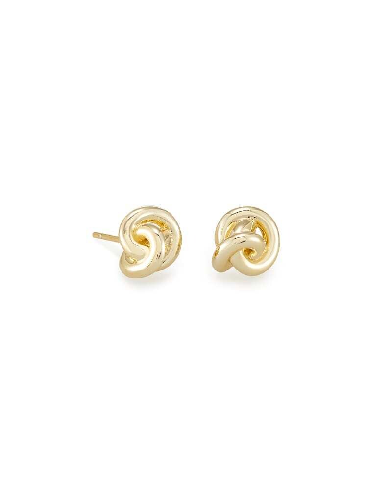 Presleigh Love Knot Stud Earrings In Gold