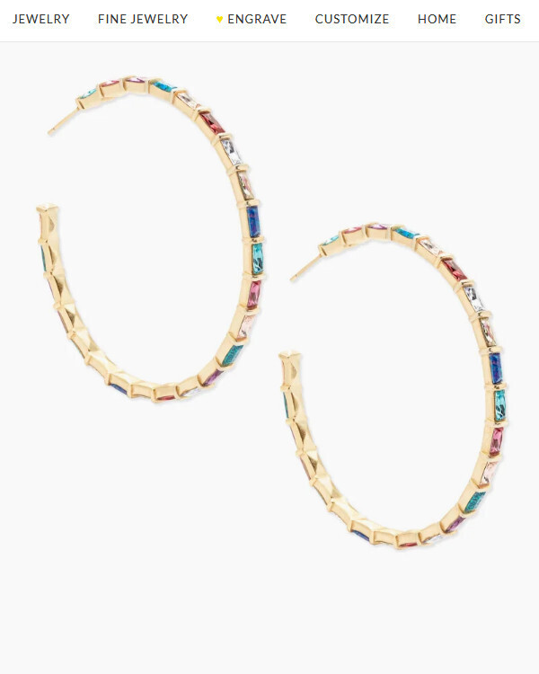 Thora Earrings Gold Jewel Tone Mix