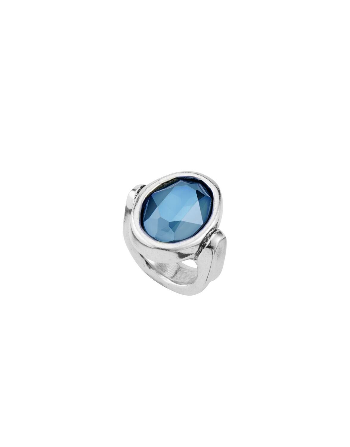 Orion Silver Ring Blue Topaz Cyrstal XL