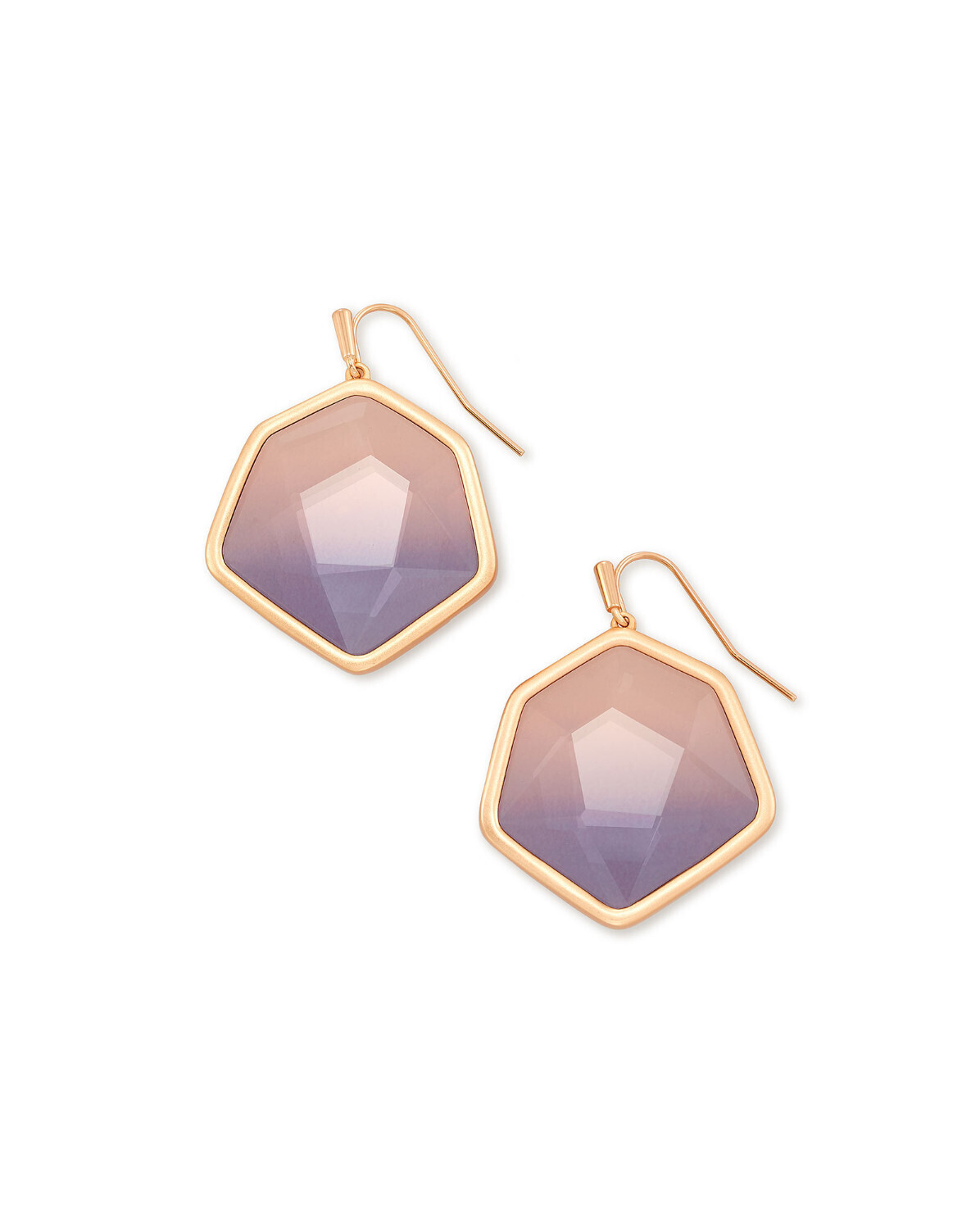 Vanessa Drop Earrings Rose Gold Peach Ombre