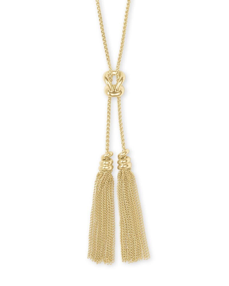 Presleigh Love Knot Y Necklace In Gold
