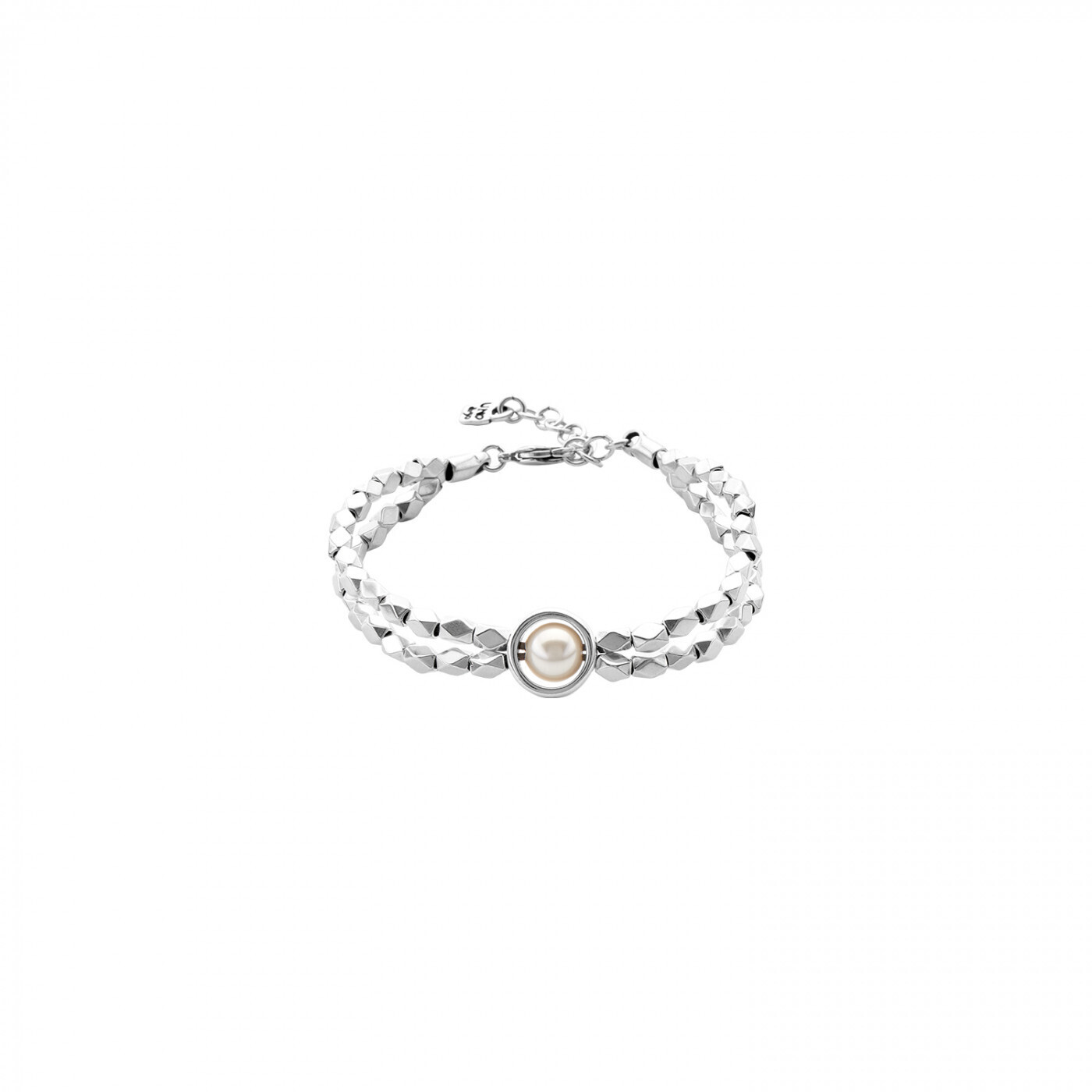 Make A Wish Double Bracelet Silver And Pearl