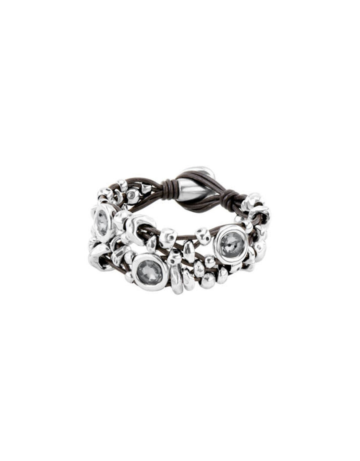 My Becoming Multi-Strand Bracelet w/Grey Swarovski Crystal