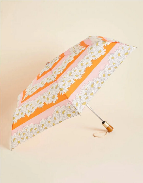 Travel Umbrella Daisy Stripe