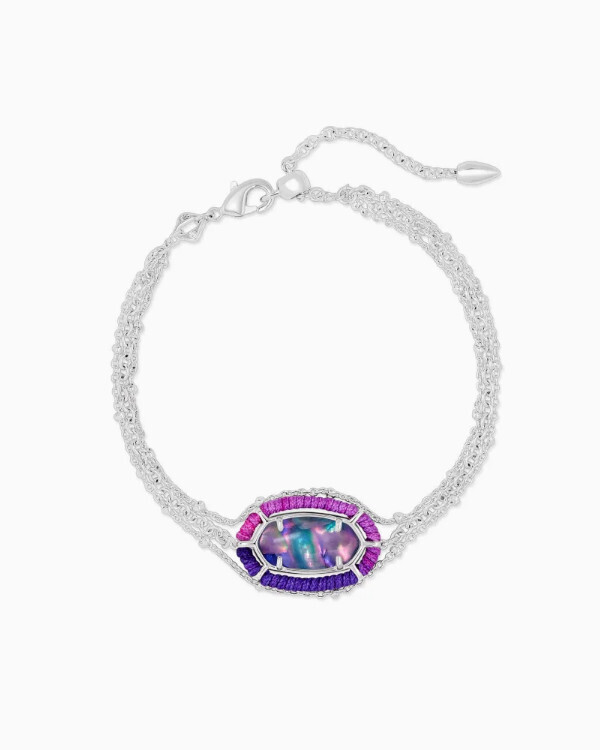 Bracelet Elaina Multi Strand Silver Lilac Abalone